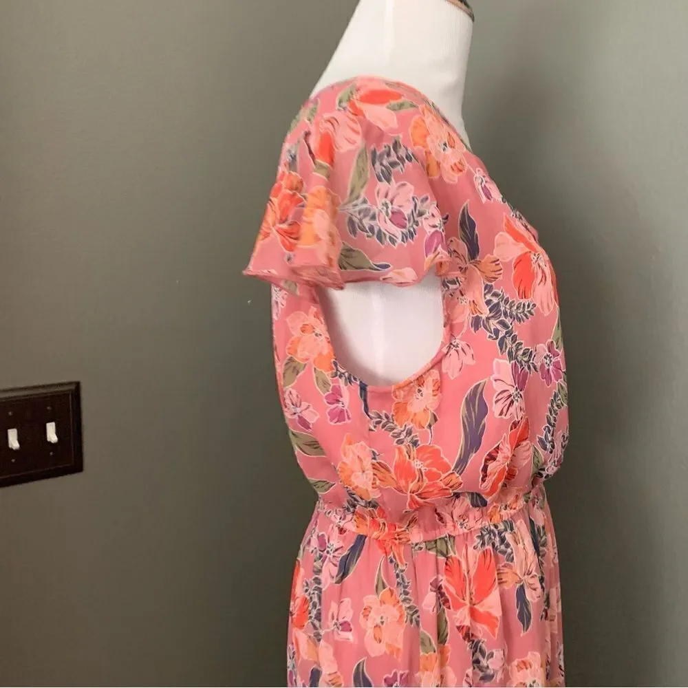 Band of Gypsies Lianna Floral-Print Wrap Dress